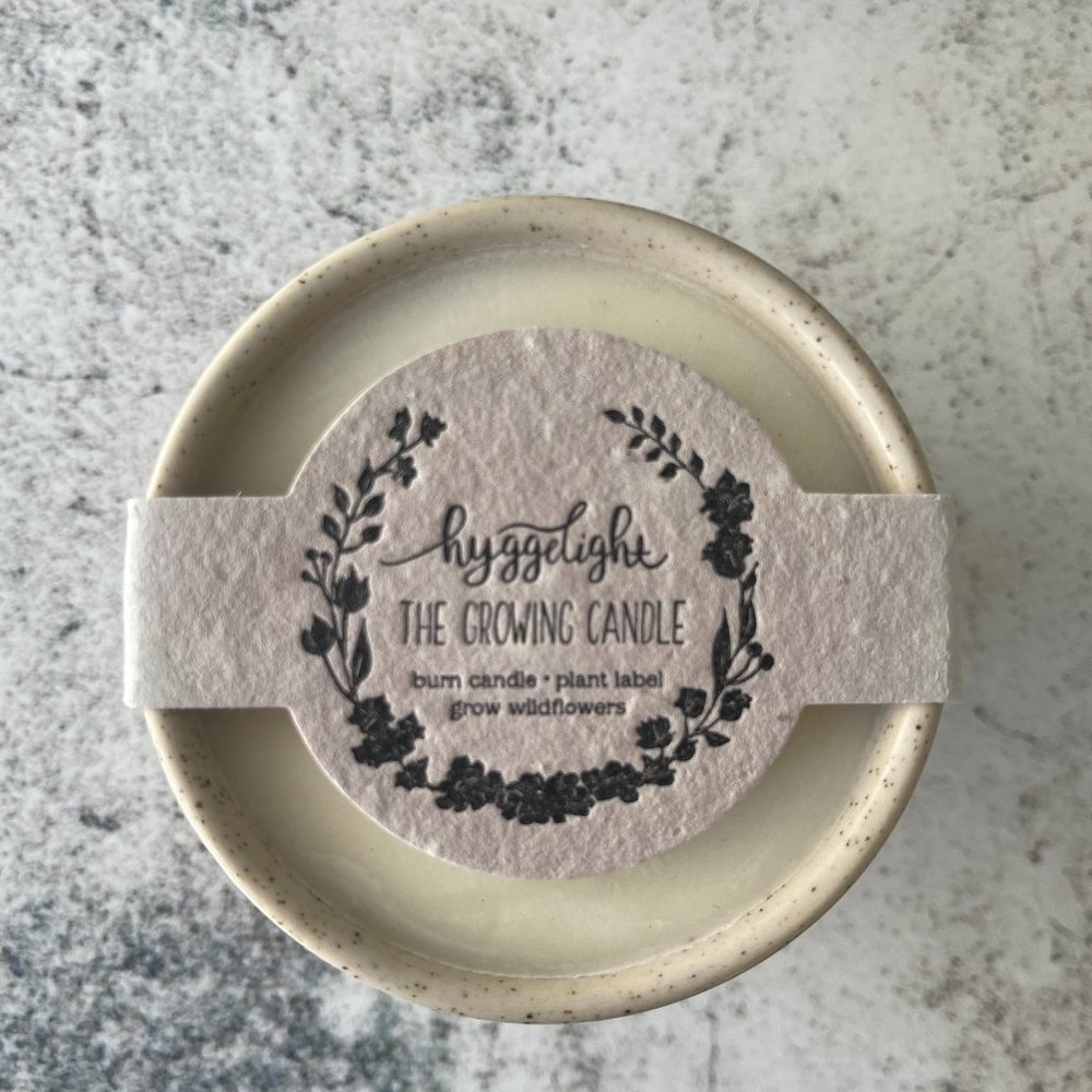 Hyggelight The Growing Candle Edith Sandalwood Vanilla grow Wildflower Blend